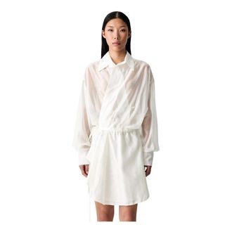 Vicolo Abito chemisier a portafoglio - - Dresses - Donna - Bianco - S
