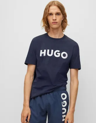 HUGO BOSS Mens HUGO Dulivio Mens T-Shirt NOS - Dark Blue 405 - Navy - Size: 38