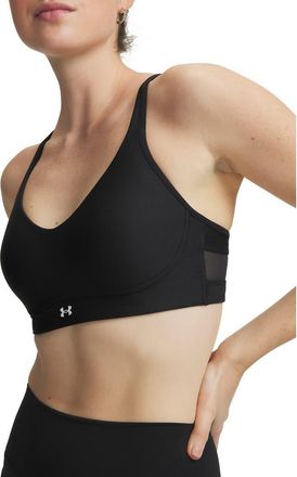 Under Armour Infinity Low 2.0 Sports Bra in Black //White at Nordstrom, Size X-Large D