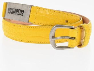 Dsquared2 Crocodile Effect leather Belt 30mm size 85