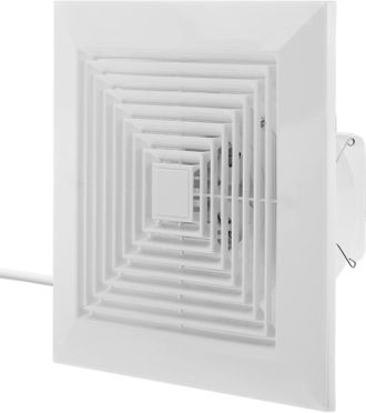 OEM Extractor De Aire De Techo O Pared 250x250 Mm, Con V&aacute;lvula Antirretorno Para Ventilaci&oacute;n De Ba&ntilde;os E Interiores