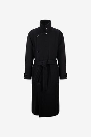 Christophe Lemaire Zweireihiger doppelreihiger doppellagiger Oversize-Wollmantel Enveloppant