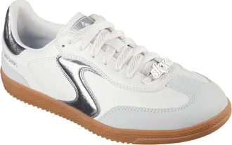 Skechers Womens Hotshot Cool Glow Sneakers In White/silver