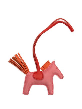 Herm&egrave;s leather horse charm - women - Leather - One Size - Pink