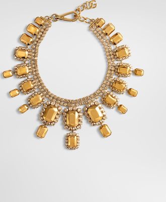 Dolce & Gabbana Necklace With Stones - Woman Gold Metal Onesize