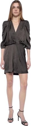 Zadig&Voltaire Kleedjes, Dames, Grijs, XS, Satijn, Ruz Satin Dress