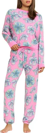Honeydew Intimates Star Seeker Brushed Jersey Pajamas in Rosette Floral at Nordstrom, Size X-Small