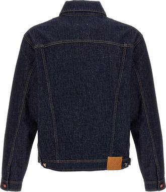 Casablanca Mens Blue Cotton Denim Jacket Clothing