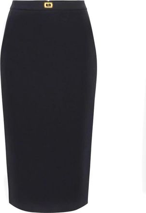 Elisabetta Franchi Midi Rok - Dames - Midirokken - Zwart - M - Rokken