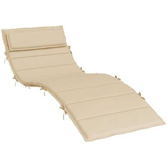 vidaXL Coj&iacute;n De Tumbona De Tela Oxford Beige 180x60x4 Cm Vidaxl