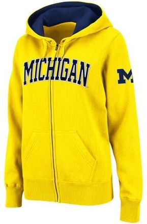 Colosseum Womens Stadium Athletic Gold Michigan Wolverines Arched Name Full-Zip Hoodie in Maize at Nordstrom, Size Medium