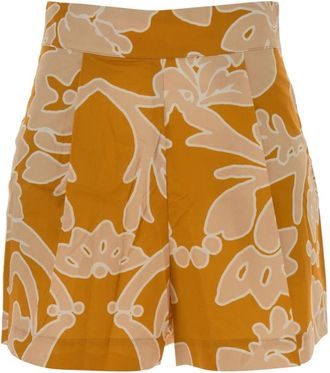AMOTEA Guia High Waist Shorts - Dames - Korte Broeken - Veelkleurig - 2XS - Katoen - Korte Broeken