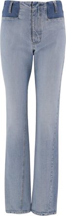 Maison Margiela Light Blue Denim Jeans With Subtle Patchwork Details