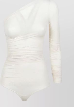 Wolford long sleeve one shoulder ruched body
