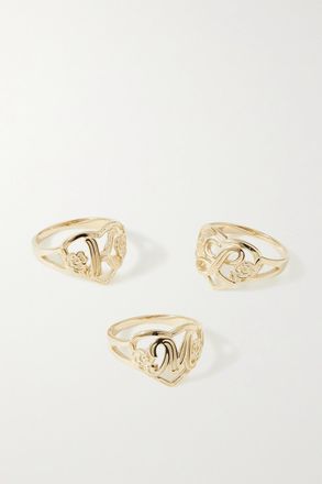 The M Jewelers NY Anello In Oro 10 Carati The Cutout Flower