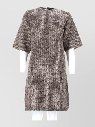 Fabiana Filippi short sleeve dress round neckline knee length