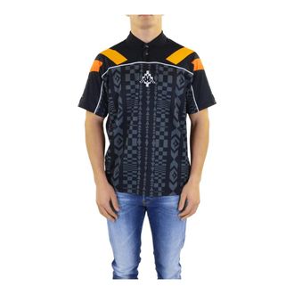 Marcelo Burlon Polo Shirts, male, Black, S, Folk Kappa Soccer Polo Jacket