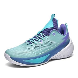 Generic Mens Basketball Shoes are Lightweight Breathable Shock-Absorbing Wear-Resistant Outdoor Sports Training Boots Walking Shoes(White Purple,5.5 UK)
