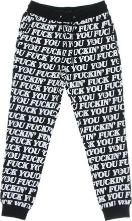 Ripndip Zwarte Pluche Trainingsbroeken Elastische Taille - Heren - Sweatpants - Zwart - XS - Katoen - Broeken