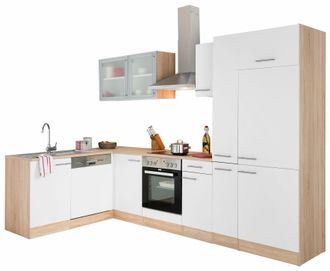 Optifit Winkelküche »Kalmar« Stellbreite 300x175 cm, wahlweise mit E-Geräten, mit Arbeitsplatte