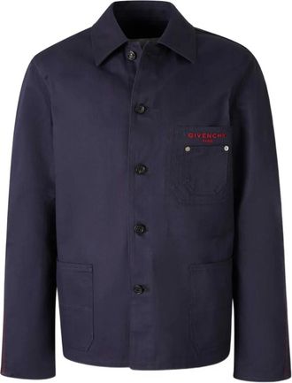 Givenchy Couture Seam button-up overshirt - Blu
