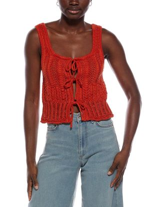 Madewell Daisy Tie Lace Stitch Tank