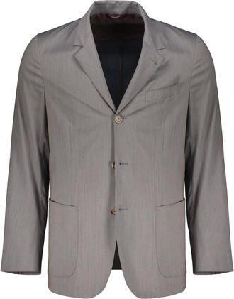 Fedeli Kostuums, Heren, Grijs, L, Wol, Enkelrijige blazer