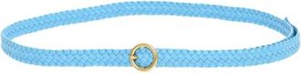 Bottega Veneta Intrecciato Nappa Leren Riem - Dames - Riemen - Blauw - S - Leer - Accessoires