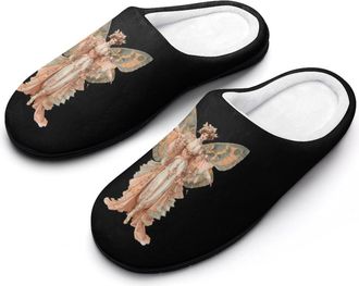 Generic Beautiful Butterfly Woman Funny Mens Cotton Slippers Soft Non-Slip Rubber Sole House Slipper Indoor Outdoor