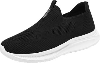 Generic Womens Arch Support Running Trainers Women Wide Fit Plantar Fasciitis Shoes Casual Shoes Shallow Mouth Breathable Embroidery Flying Woven Womens Casua