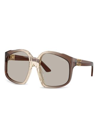 Miu Miu Eyewear Zonnebril met oversized montuur - Bruin