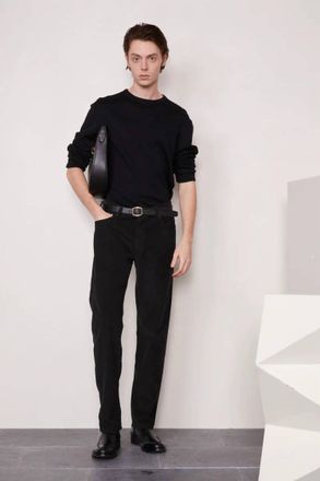 Officine G&eacute;n&eacute;rale James Straight Leg Jeans In Black