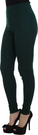Dolce & Gabbana Womens Green Cashmere Stretch Tights Pants