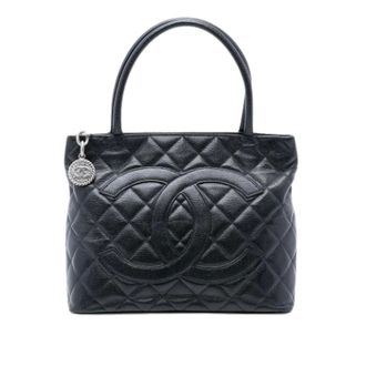 Chanel Pre-owned Handbags, female, Black, Size: ONE SIZE Pre-owned Leather Tote
