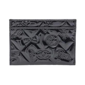 Chanel Pre-owned Card case - Dames - Pre-owned - Zwart - Maat: ONE Size Leer
