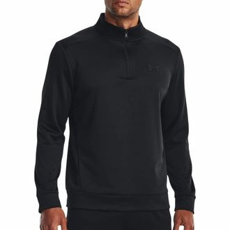 Under Armour Mens Size ArmourFleece 1/4 Zip, (001) Black / / Black, Large Tall