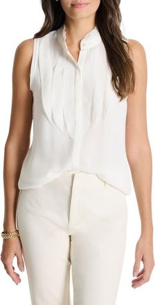 Nic+Zoe Falling Ruffle Chiffon Tank in Classic Cream at Nordstrom Rack, Size X-Large