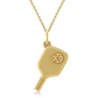 Allurez Womens Pickleball Paddle Pendant Necklace 14K in Large, Yellow Gold at Nordstrom, Size 18