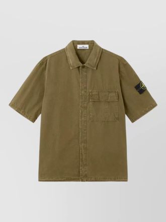 Stone Island short sleeve shirt back yoke pocket