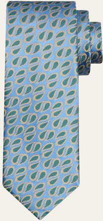 Charvet Mens Textured Raindrop Silk Tie