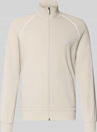 HUGO BOSS Regular Fit Sweatjacke aus Baumwoll-Mix Modell Mix&Match in Mittelgrau, Gr&ouml;&szlig;e XXL