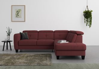 Sit&more Ecksofa &raquo;Belluci L-Form&laquo; inklusive Federkern, wahlweise mit Bettfunktion und Bettkasten