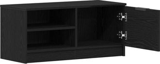 vidaXL Vidaxl - Gabinete De Tv Negro 80 X 35 X 36.5 Cm Madera Contrachapada