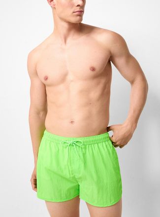 Simons Mens Crinkled-texture swim short
