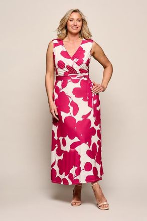 Mart Visser Reggy Print Jurk Offwhite / Roze Maxi