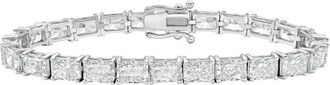 Diana M. Jewels 14kt White Gold 10.00cts Lab Grown East-West Radiant Diamond Tennis Bracelet
