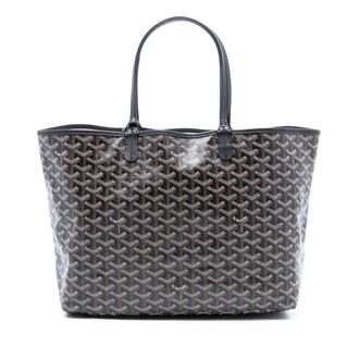 Goyard Pre-owned Womens Goyardine Saint Louis Pm - Dark Grey Textile - One Size