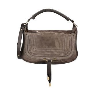Chlo&eacute; Marcie Suede Leather Shoulder Bag