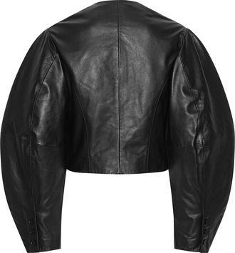 Rotate Womens Leather Jacket Lambskin Black