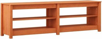 vidaXL Shoe Bench Wax brown 160 x 36.5 x 50 cm Solid pine wood Vidaxl
